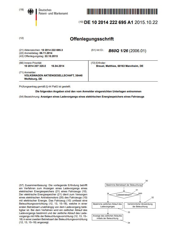Patent Zertifikat